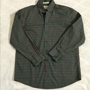 L.L. Bean Plaid Button Down Shirt.  Size Medium
